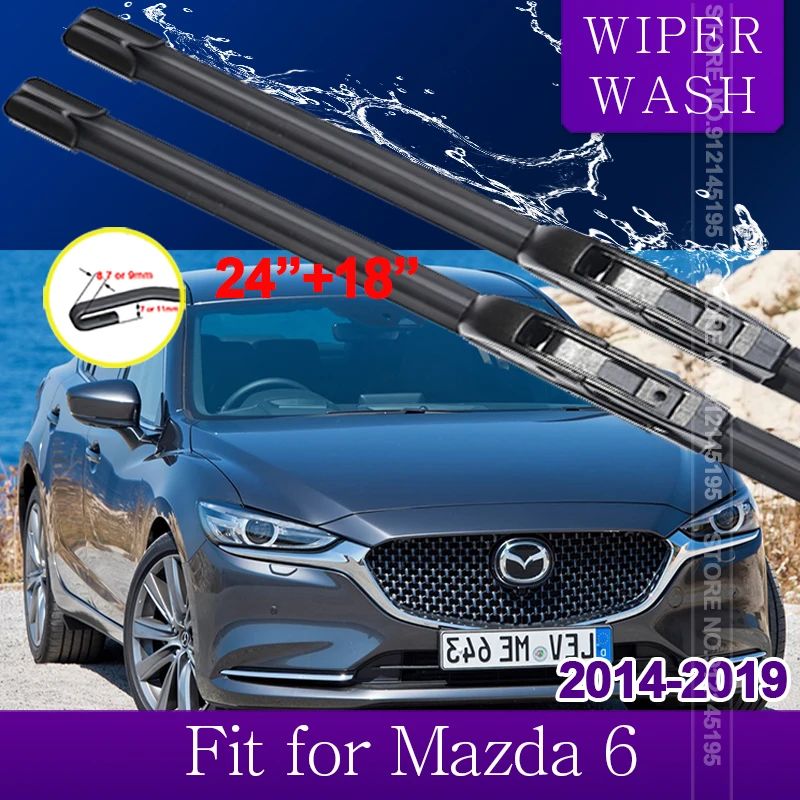 

Car Wiper Blade for Mazda 6 2014 2015 2016 2017 2018 2019 GJ GL Atenza Mazda6 Front Windscreen Windshield Wipers Car Accessorie