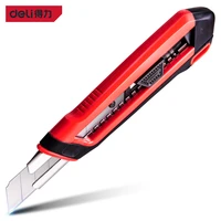 deli dl018g utility knife with plastic handle sk2 blade plastic handle shell electrician tools office tools auto lock function