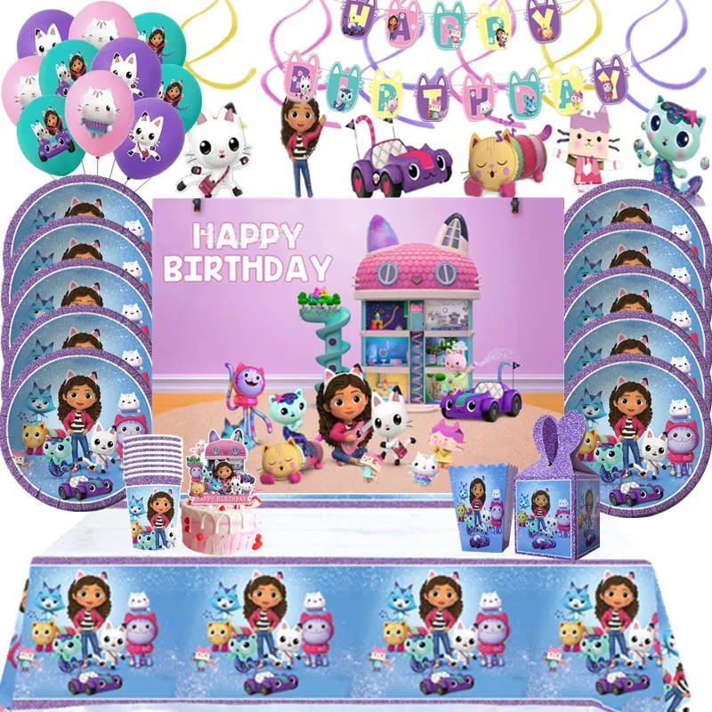 Домашний кукольный домик Gabby украшение на день рождения с кошками воздушный шар