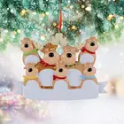 Рождественские украшения, персонализированный олень, украшение для всей семьи, подвеска на 2-8 человек, комбинация, милые Мультяшные детские подарки