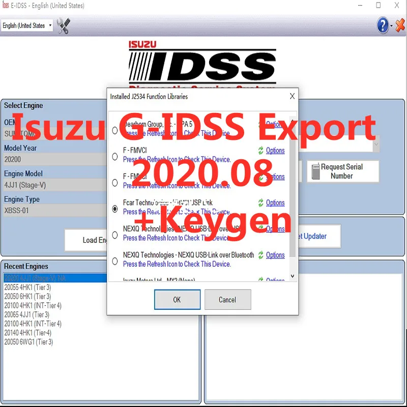 Для Isuzu IDSS( G-IDSS /E-IDSS)Export 2020 08/2020 03 + генератор ключей диагностическая система
