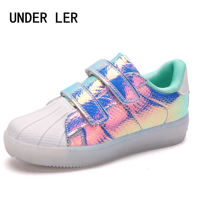 2020 новые детские светящиеся кроссовки с USB подсветкой светящаяся детская обувь