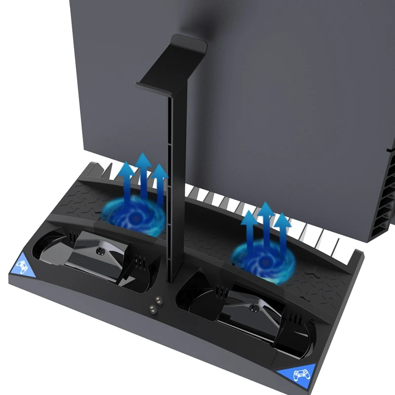 

For PS4/SLIM/PRO 6-in-1 Charging Stand For PS4 Multi-function Cooling Fan Universal Handle Contact Charging Stand