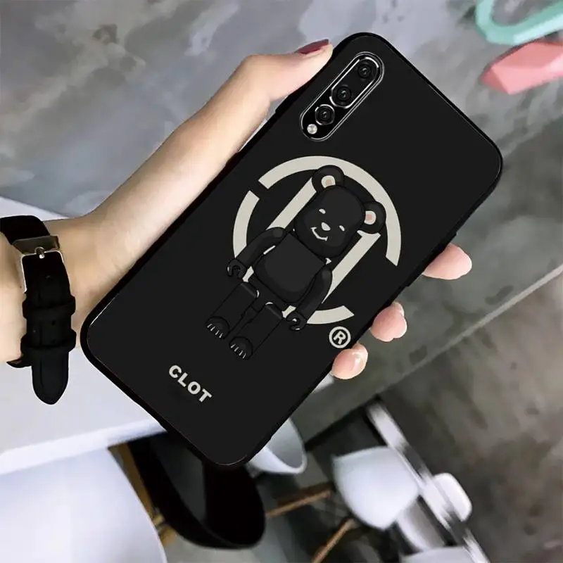Модный чехол для телефона с изображением мишки тедди Huawei G7 G8 P7 P8 P9 P10 P20 P30 Lite Mini Pro P