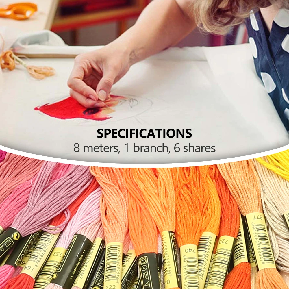300 цветов, хлопковое шитье, моток пряжи, крестовые нитки для вышивания крестиком, набор нитей для рукоделия, швейные инструменты для вышивки крестиком, вязание крючком