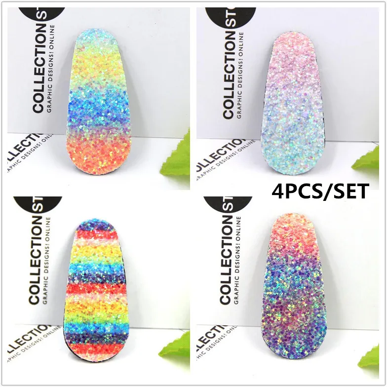 Mix colors-4pcs 6 см, пальто для детей, девочек заколки для волос, нижние юбки цвета радуги с градиентом, заколка для волос, заколка для волос 4/12 шт ручной работы для детей ясельного возраста, аксессуары для волос - Цвет: Mix colors-4pcs