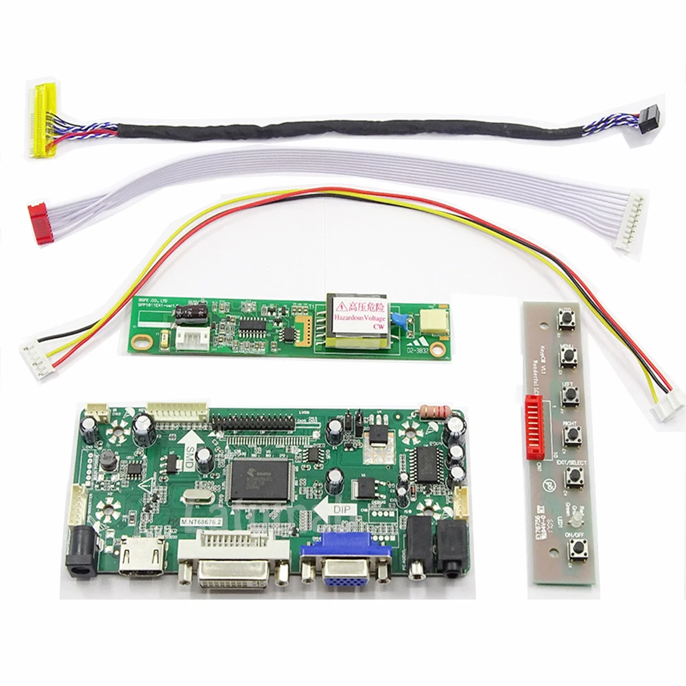 

Latumab NT68676 HDMI+DVI+VGA LCD Controller Driver Board Kit for LTN154X3-L0D for 15.4'' 1280X800 30pins LCD Screen