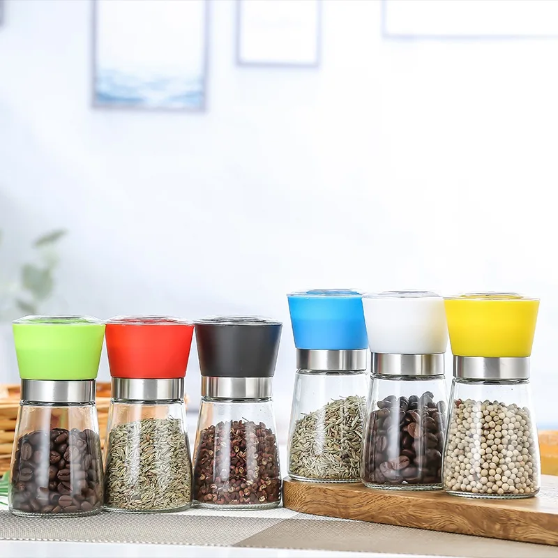 

Manual Salt Pepper Mill Grinder Seasoning Bottle Spice Grinding Containers Adjustable Mill Shakers Kitchen Gadgets New