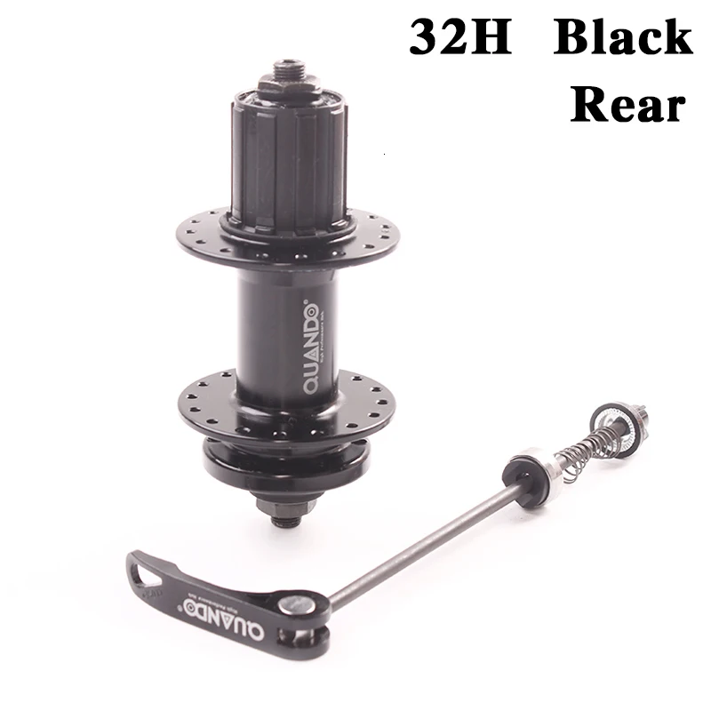 32H BLack Rear SMLLOW Mtb велосипедная втулка Spacer Hub 32 36H отверстия для велосипеда MTB горный велосипед Передняя Задняя кассета свободного хода и 6 болтов дисковый тормоз - Цвет: 32H BLack Rear