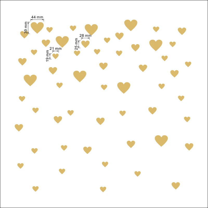 Виниловые наклейки на стену в форме сердца для детской комнаты маленькой девочки