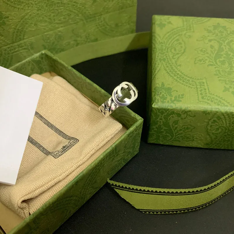 

Ag 925 Sterling Silver Weave Ring Men And Women Couple Luxury Brand Temperament Trend Hip Hop Party Jewelry Send original box