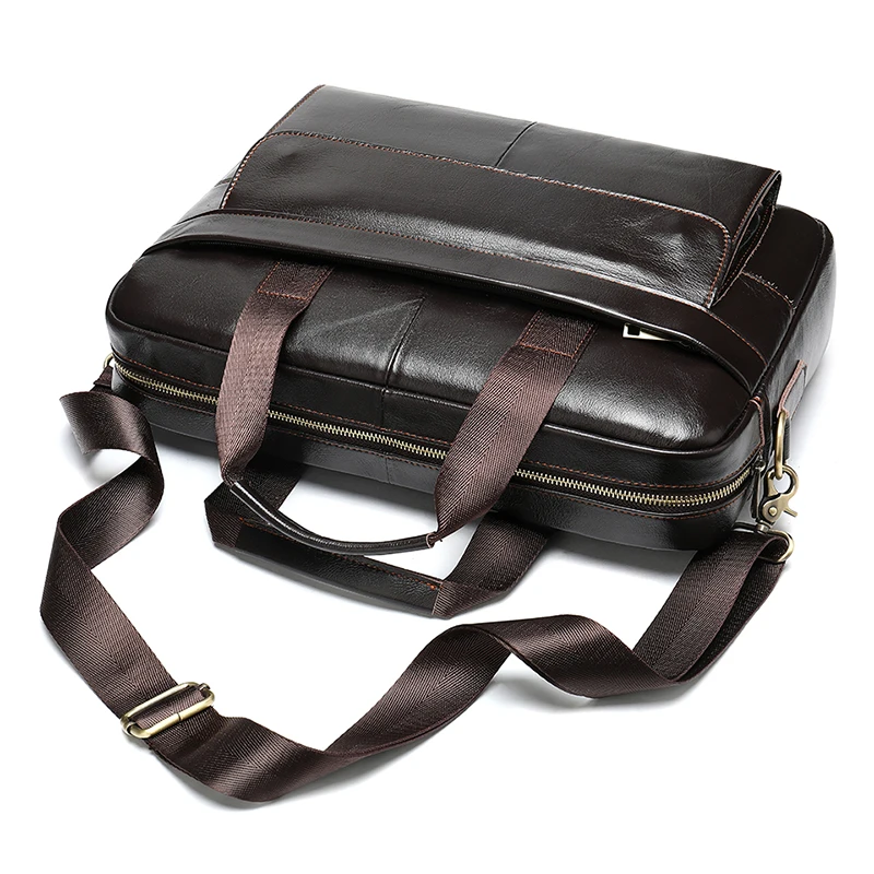 

Kumon Men's Leather 14 Inch Laptop Messenger Computer Bag Men's Office Business Handbag Spot Wholesale