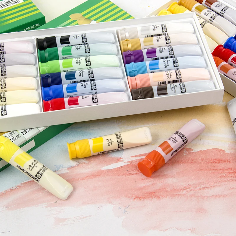 1 Набор Сакура полупрозрачная Акварельная пигментная жидкость трубка краска