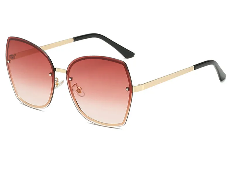 Женские солнцезащитные очки в стиле ретро металлические винтажном с зеркальным