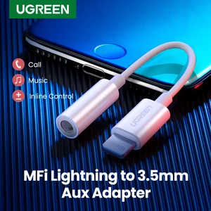 Ugreen headphones adapter for apple mfi certified lightning to 3. 5mm jack converter for iphone se/11/11 pro max/x xr xs xs max 1 for Item image
