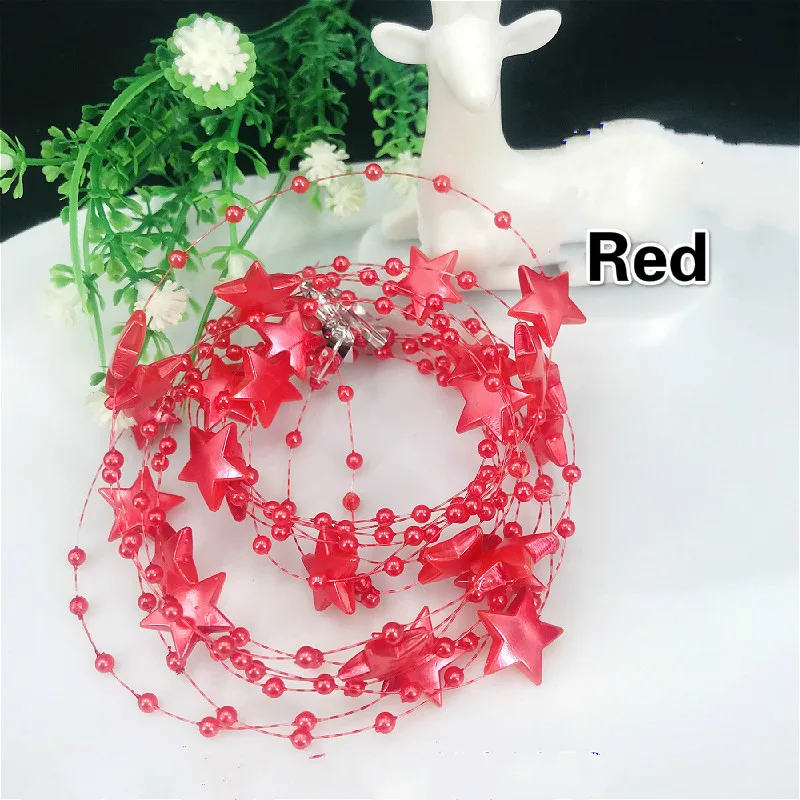 Promotion Plastic Star Connection Bead Lace Ribbon Headdress Hat Curtain Accessories Christmas Decoration Wedding Stage Layout | Дом и сад