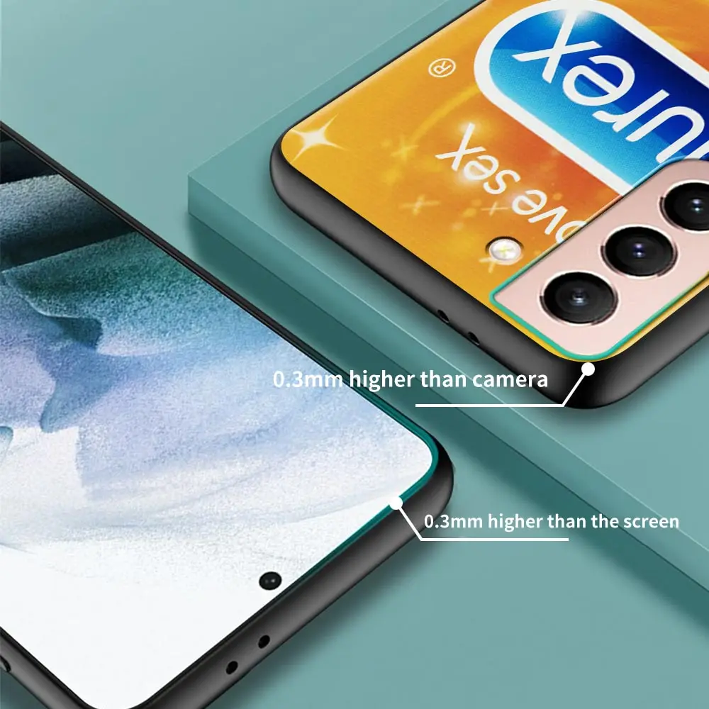 

Rubber Durex Smart Phone Case For Samsung S21 Ultra Galaxy S20 FE S10 S9 Plus Lite S10e TPU Cover Soft Capa Black Fundas