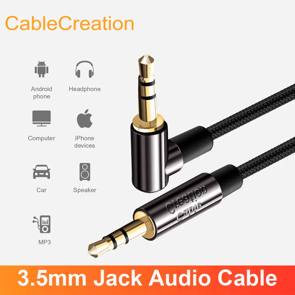 Кабель Aux с прямоугольным штекером 3 5 мм стерео аудио адаптер TRS вспомогательный