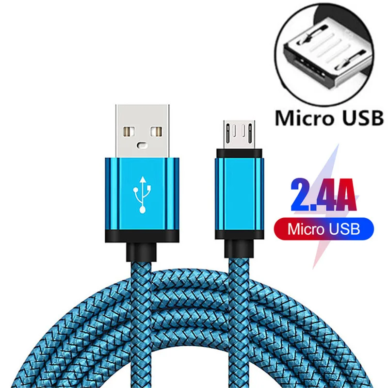 1/2/3 Meter Micro USB Phone Cable Android Charger Cable Kabel Micro USB Charging Wire Cord for Xiaomi Redmi 5 Plus 8 7 6 6A S2