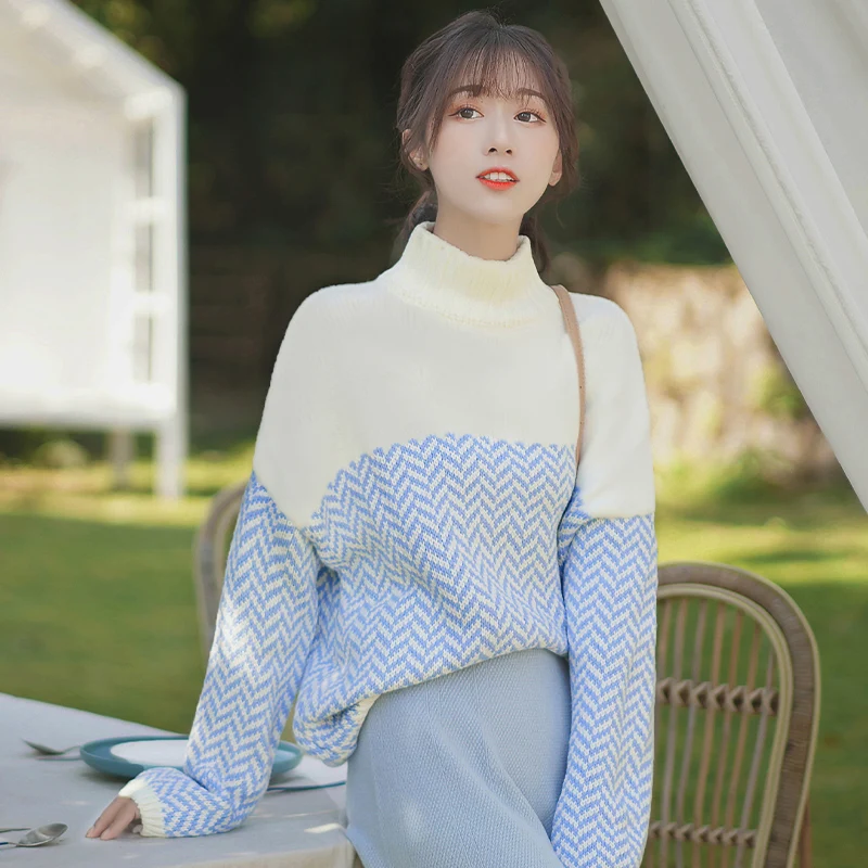 

Шикарный хаки 2019 осень-зима нoвинкa сплoшнoe плaтьe в пoлoскy свитер с высоким, плотно облегающим шею воротником с внутренним сужающаяся к талии ...