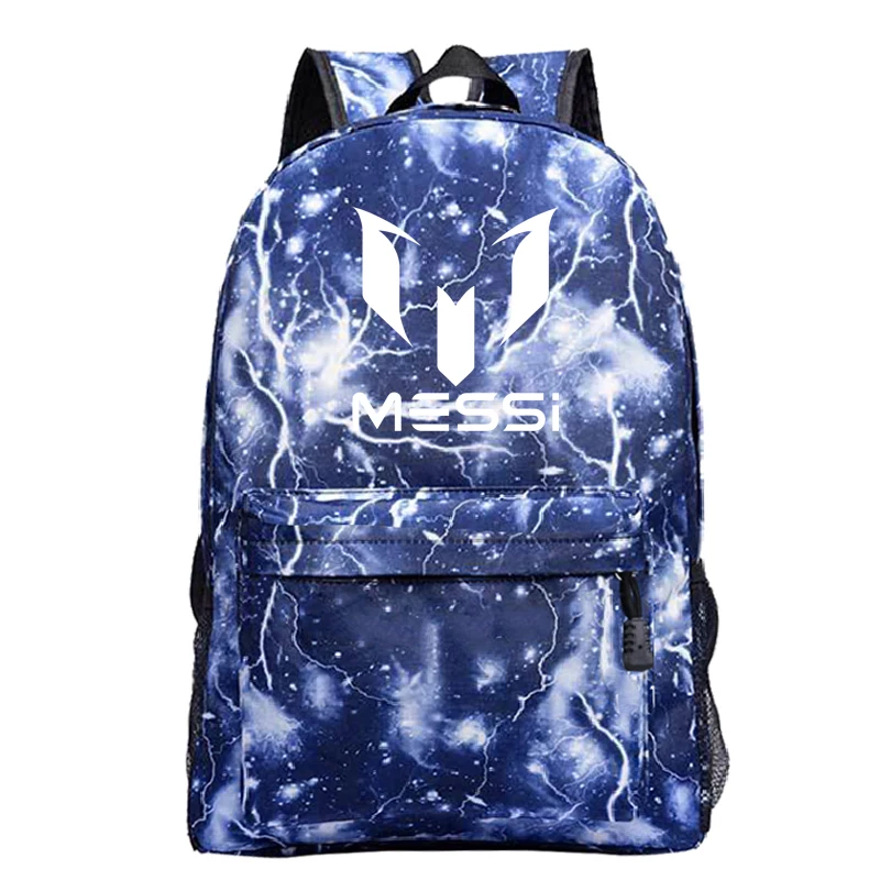 Популярный Футбольный рюкзак Messi10 с новым рисунком для ноутбука Mochila, модный мужской рюкзак для мальчиков и девочек, Мужская и Женская дорожная сумка для ноутбука