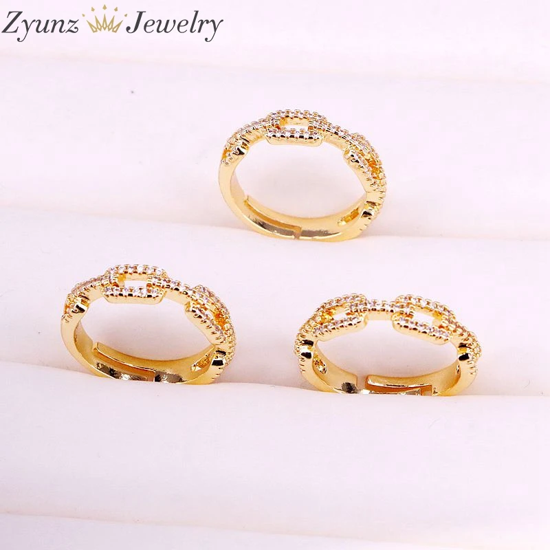 10 шт. новая мода проложить Блестящий Крошечный кристалл CZ Кольцо для женщин милые