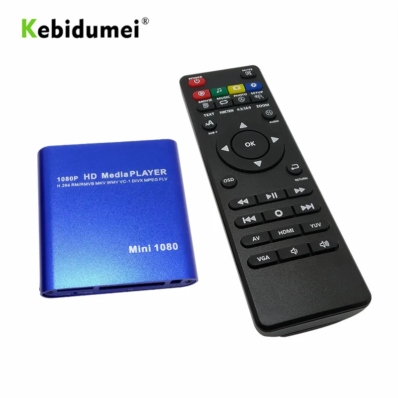 Kebidumei Full HD 1080P HDD мультимедиа плеер USB внешний медиаплеер с SD медиа тв приставка