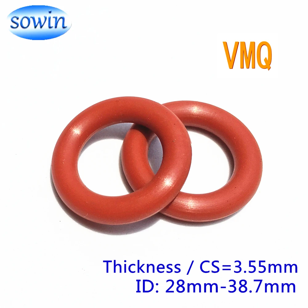 ID28 29 30 5 31 32 33 34 35 36 7 38 x CS 3 55 мм красный VMQ Силиконовое уплотнительное кольцо DIY