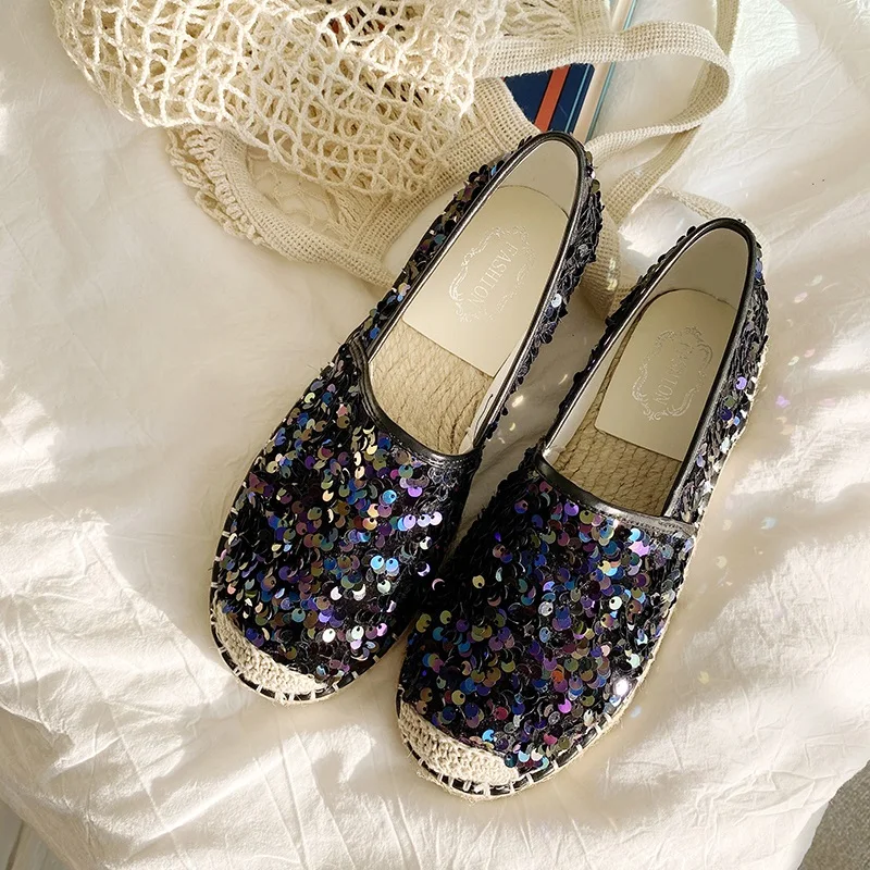 

2021 блестящие женские туфли с круглым носком, без шнуровки, повседневные удобные лоферы, мокасины