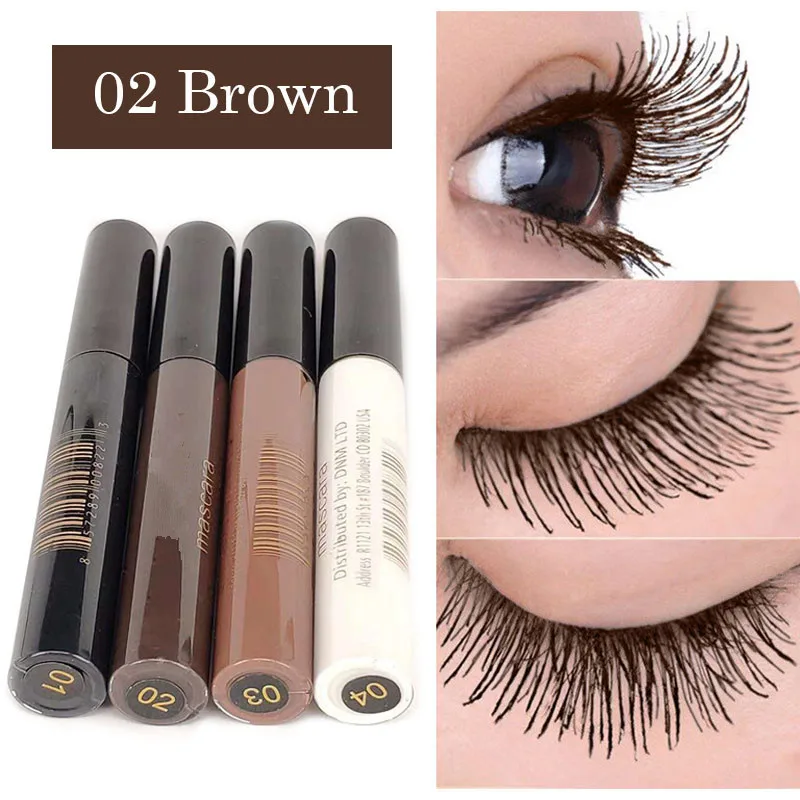 

1PC Black/Brown/Coffee/White 4 Colors Mascara 4D Curling Volume Eyelash Extensions Makeup Eyelash Lengthening Mascara Make Up