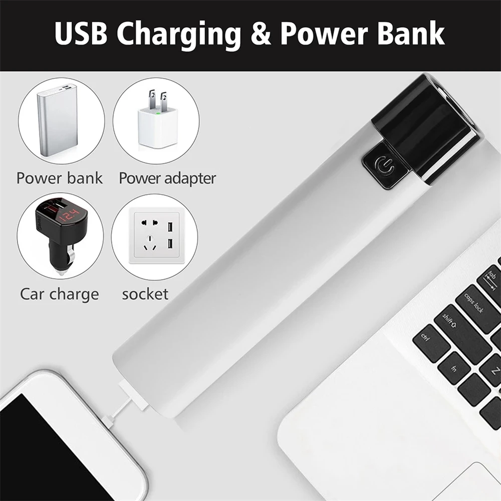 Портативный светодиодный мини-фонарик с зарядкой от USB водонепроницаемый