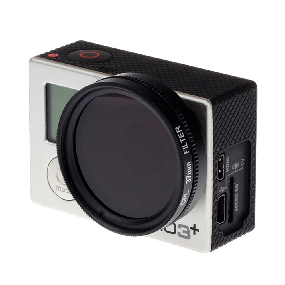Go Pro 37 мм круговой поляризатор поляризационный фильтр объектива CPL Для GoPro Hero4 3 + HERO