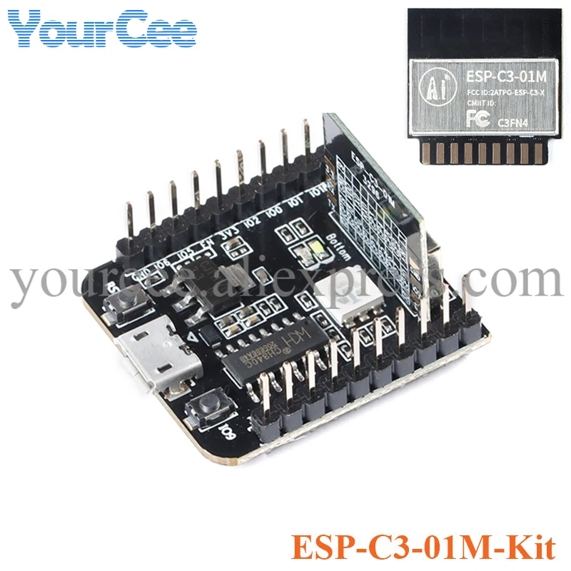 ESP-C3-01M-Kit 2 4 GHz макетная плата модуль 4M WiFi беспроводной два режима ESP32-C3M