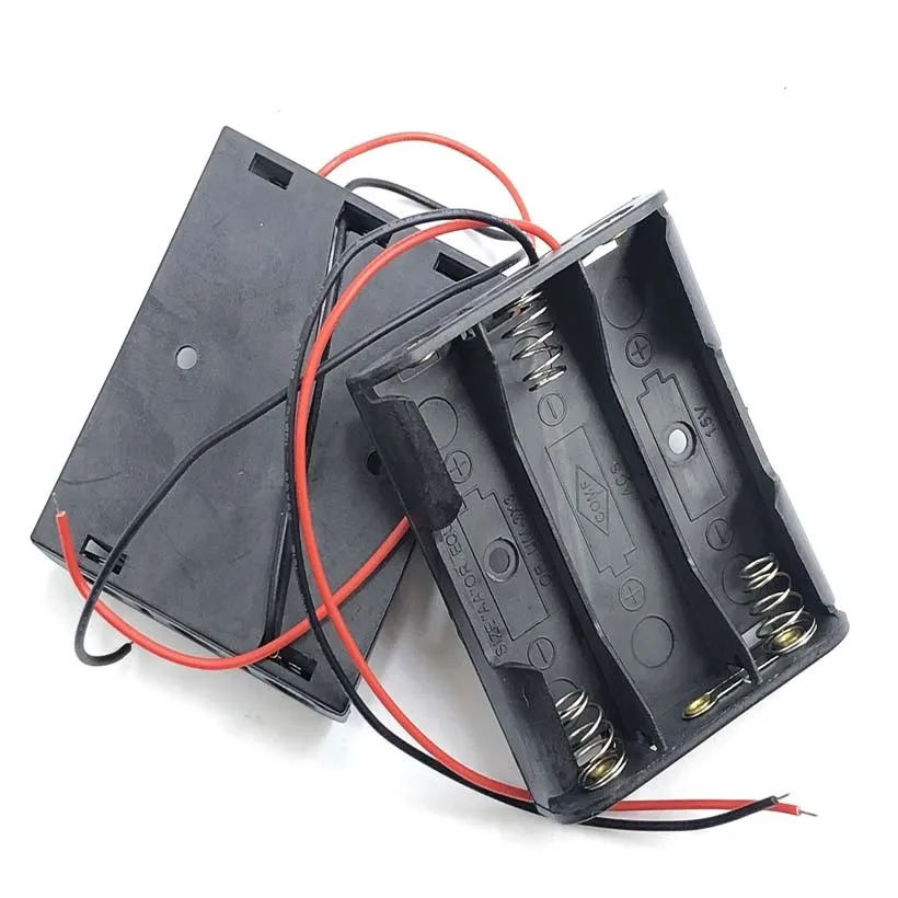 

20pcs/lot MasterFire 3 x 1.5V AA Batteries Cover Shell Case Battery Holder 3 pack AA Batteries Storage Box with wires