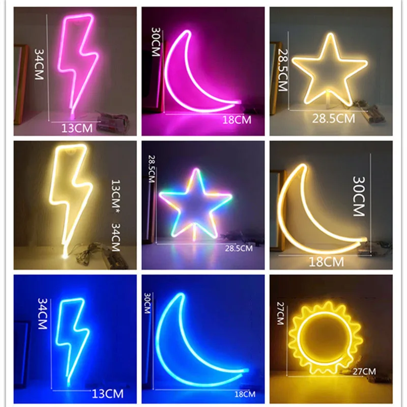 Неоновый светодиодный светильник s-вывеска освещение планеты ning Moon несветильник