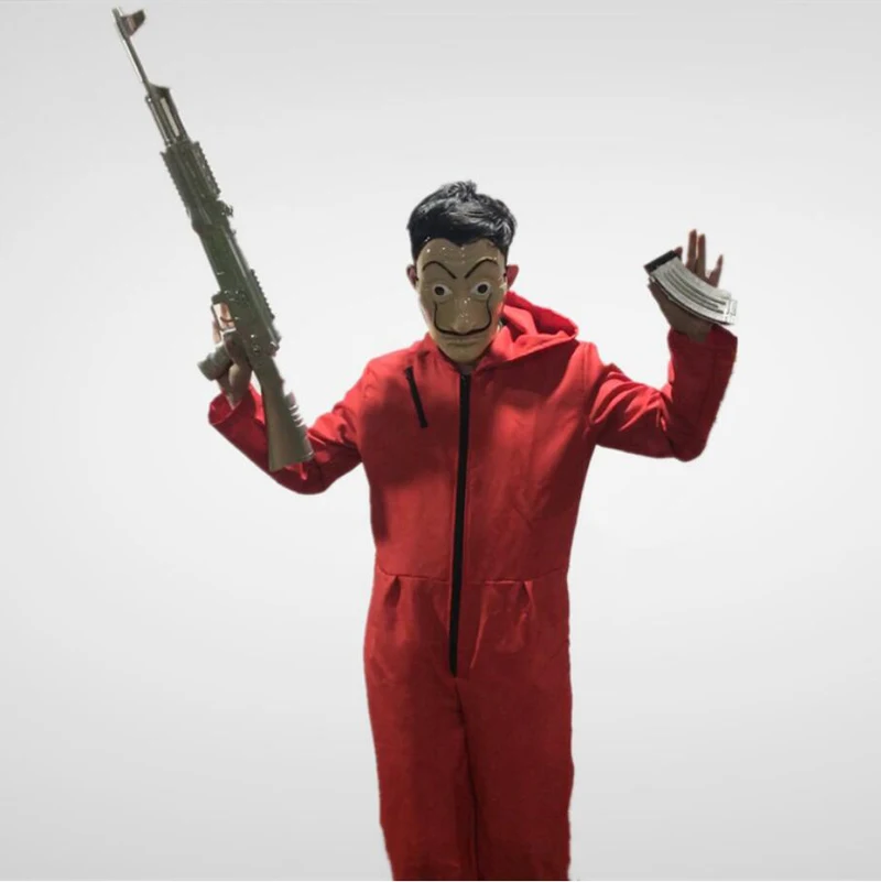 Костюм для косплея бумажный дом женщин и мужчин костюм на Хэллоуин одежда