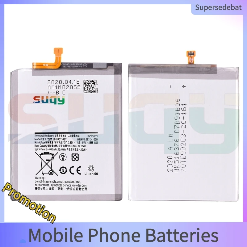 

Bateria for Galaxy A51 SM-A515F A515DSM Batterie 4000mAh EB-BA515ABY Replacement Battery for Samsung Galaxy A51 SM-A515