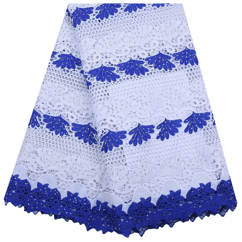 

Zhenguiru High Quality Guipure Cord Fabric Mesh African Lace Fabric Bright Diamond Nigerian Fabric For Women Wedding Party A2140