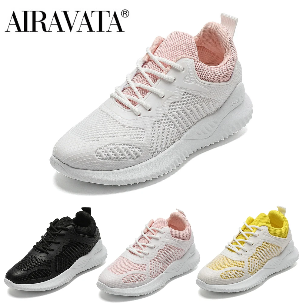 

Airavata Women's Lace Up Coconut Daddy Shoes Spring and Summer Heighten Casual Outdoor Sports Female Shoes Running Sneakers