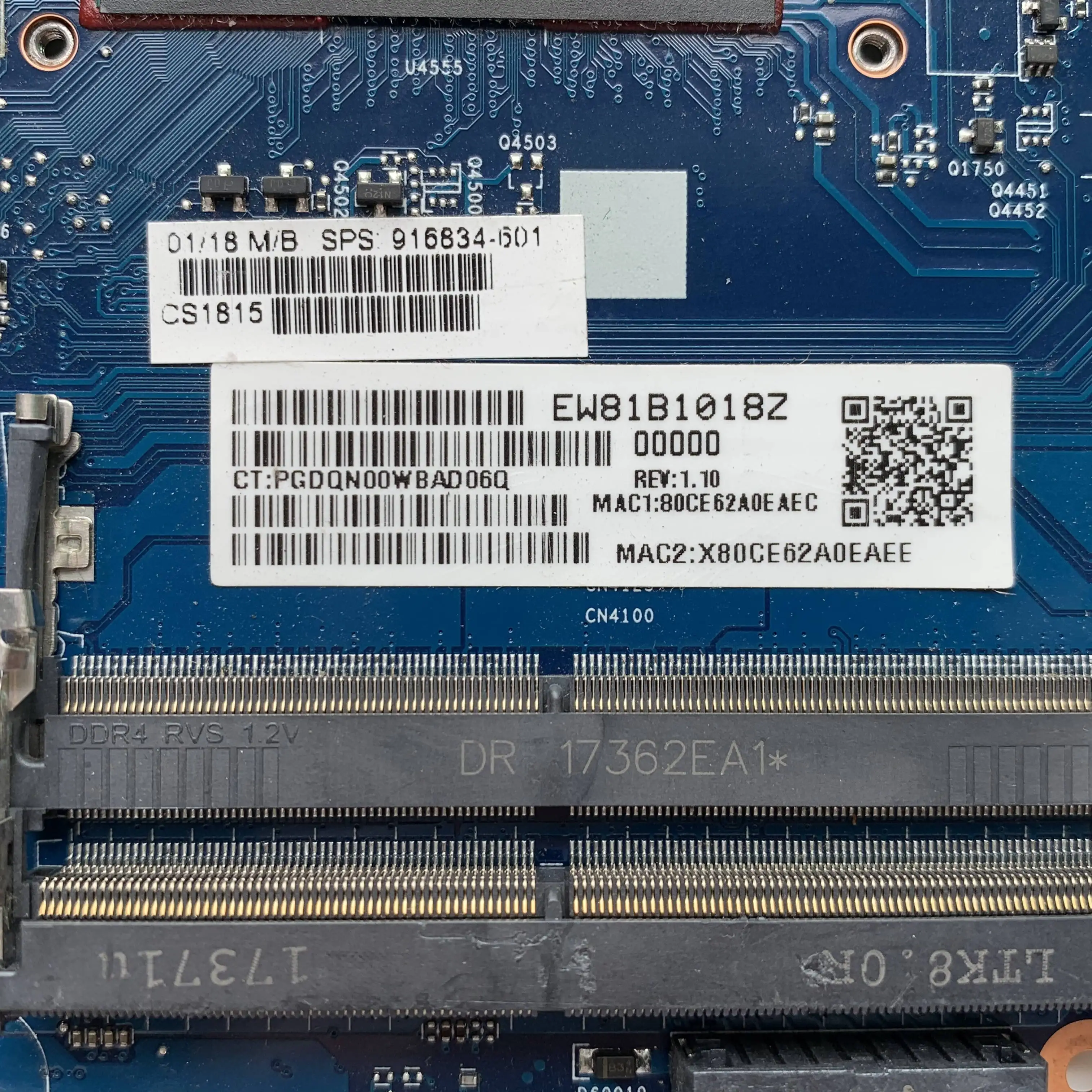GD оригинал для струйного принтера HP Probook 640 G3 Материнская плата ноутбука 916834-601