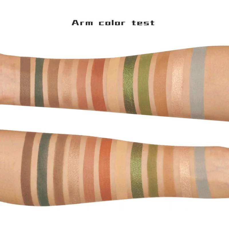 Палитра теней для век 12 цветов долговечная прочная водонепроницаемая