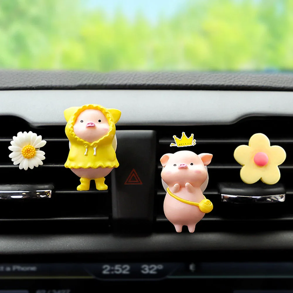 

Cute Pig Car Air Freshener Air Conditioning Air Outlet Decoration Auto Accessories Interior Car Aromatherapy Clip Perfume Clip