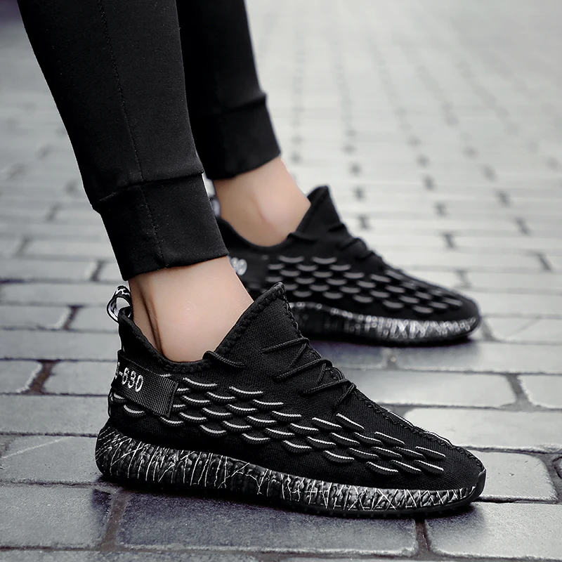 Кроссовки мужские прогулочные Вулканизированная подошва дышащие сетчатые для