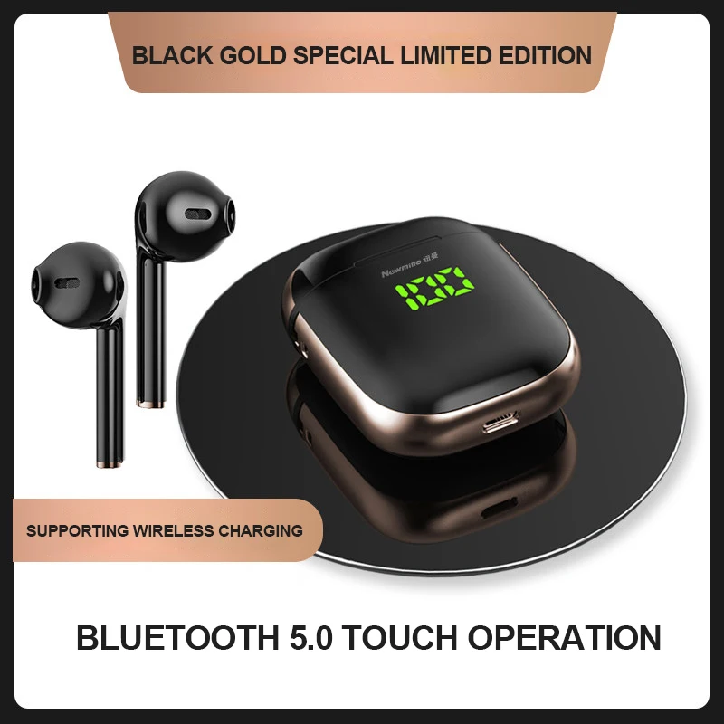 

Беспроводные Bluetooth 5,0 наушники Newsmine X6 True, черные портативные спортивные наушники-вкладыши с сенсорным управлением, поддержка отдельных соед...