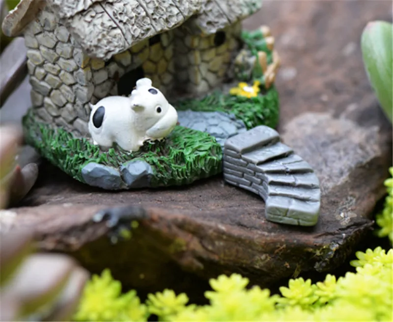 Multi-styles cute Mini Stool Couples animals trees Bridge Miniatures Micro Landscape Action Figures fairy garden supplies | Дом и сад