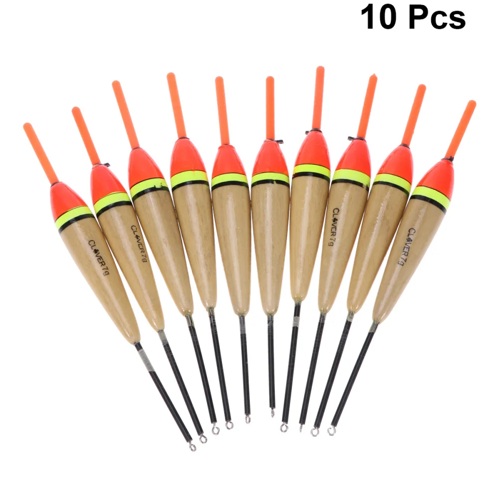 

10PCS Sycamore Wood Fishing Floats And Buoy For Rock Fishing Sea Fishing Reservoir Fishing Deep Water Fishing Use