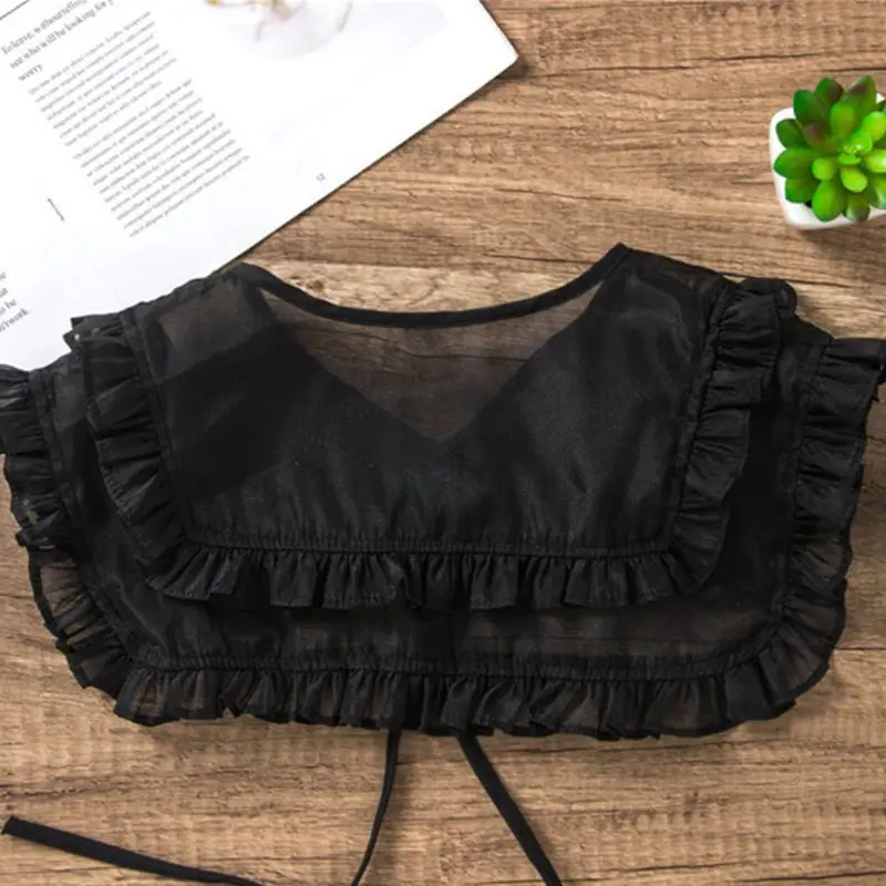 2020 Стильная женская рубашка в стиле преппи с оборками несколько рядов |