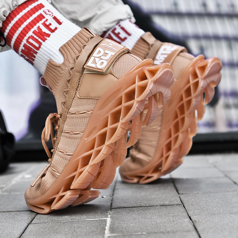 Спортивная обувь для мужчин спортивная с лезвием дышащие амортизирующие высокие