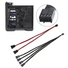 PWM 4-контактный удлинитель для вентилятора, разветвитель для материнской платы, ЦП с 4-контактным на 2-контактный 4-контактный кулер или 3-контактный подъемник для вентилятора