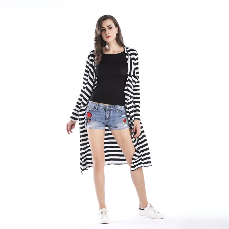 Сезон весна-осень Женская обувь на каждый день с длинным рукавом в полоску стиле